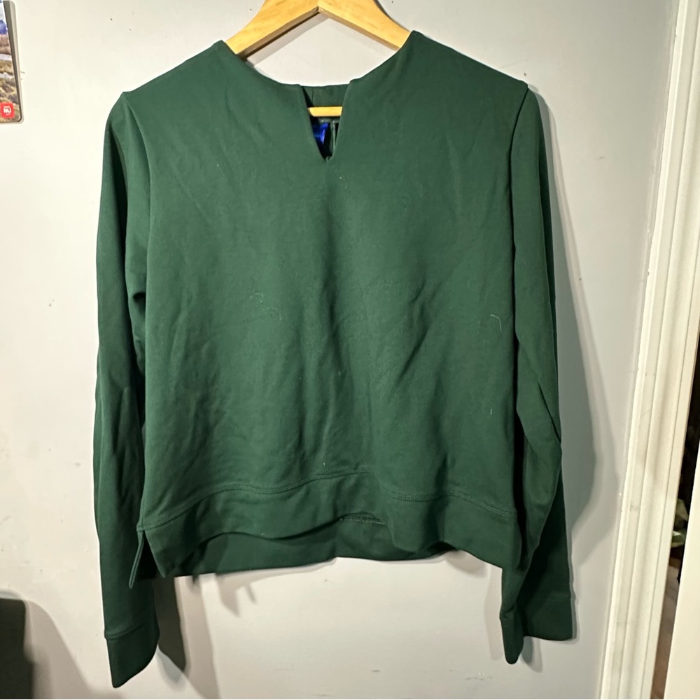 🍁 KIT AND ACE Forest Green Women's Long Sleeve Blouse - Picture 2 of 9
